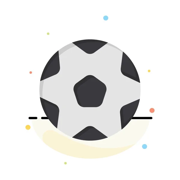 Futebol, Bola, Esportes, Futebol Abstract Flat Color Icon Template — Vetor de Stock