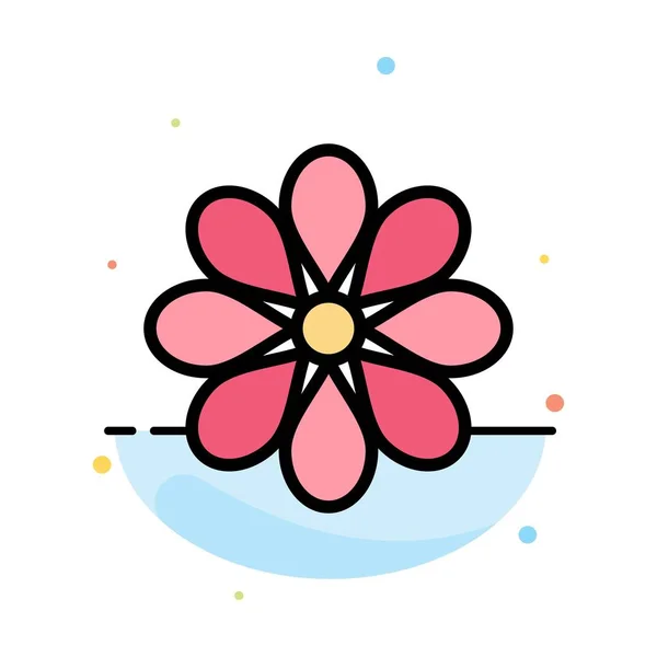 Blume, Dekoration, Ostern, Blume, Pflanze abstrakte flache Farbe ic — Stockvektor