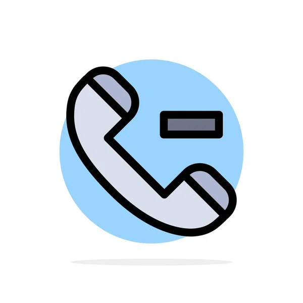 Chamada, contato, excluir abstrato círculo fundo cor plana ícone — Vetor de Stock