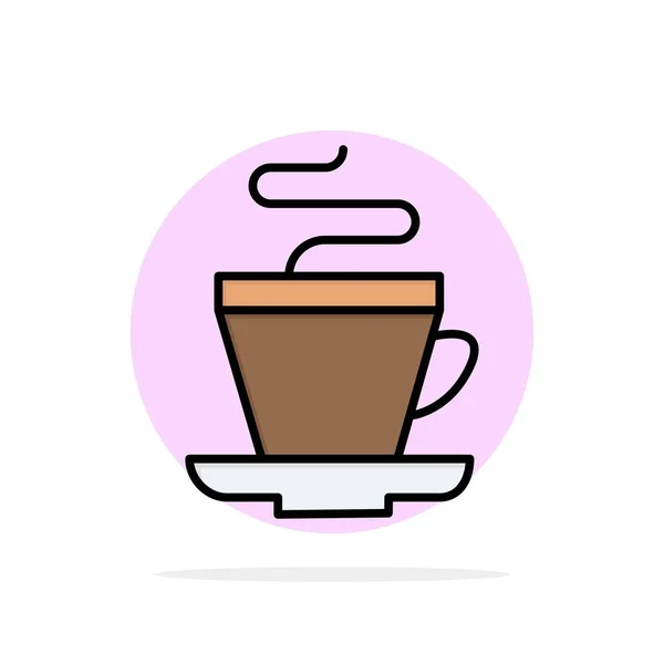 Chá, xícara, café, Indian Abstract Circle Fundo Plana cor I — Vetor de Stock