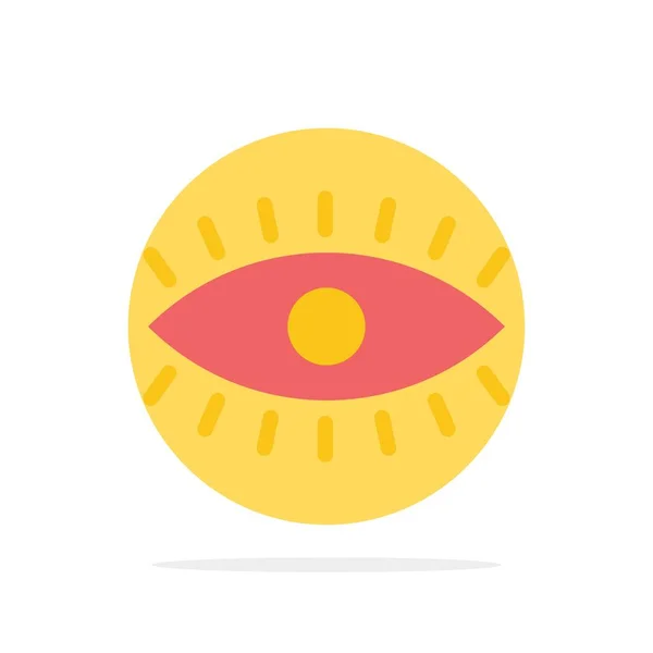 Yeux, Yeux, Montre, Design Résumé Cercle Fond Couleur plate I — Image vectorielle