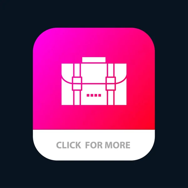 Рюкзак, сумка, подорожі, кнопка Office Mobile App. Android і IOS — стоковий вектор