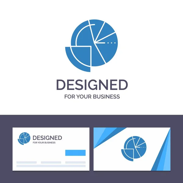 Creative Business Card e modello di logo Dati finanziari, Analysi — Vettoriale Stock