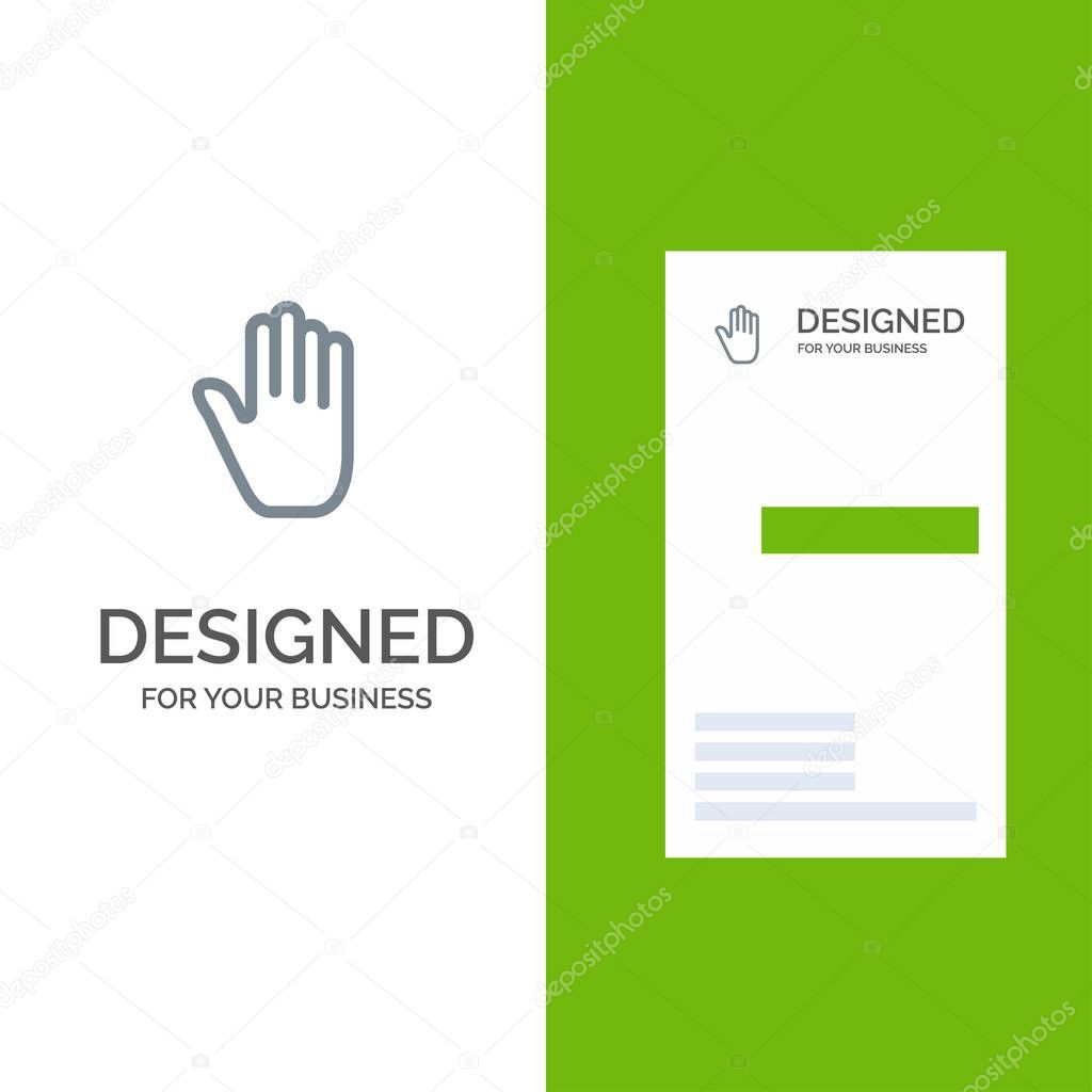 Body Language, Gestures, Hand, Interface, Grey Logo Design and B