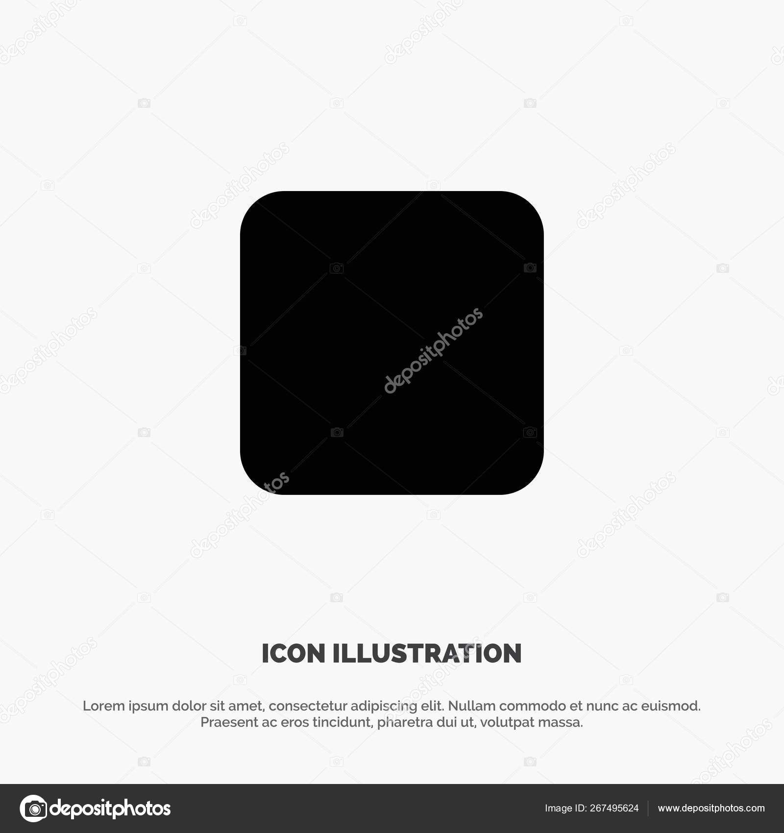 Box, Checkbox, Unchecked solid Glyph Icon vector Stock Vector Image by ...