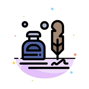 Mürekkep, Erite, Kürk, Mektup, Ofis, Soyut Düz Renk Simgesi Templa