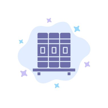 Dolap, Eğitim, Soyut Bulut Backgro Üzerinde Çalışmalar Mavi Simge