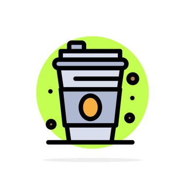 Cam, İçecek, Kanada Soyut Daire Arka Plan Düz renk Simgesi