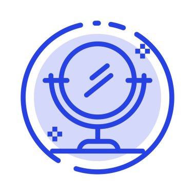 Ayna, Temizleme, Temiz Mavi Noktalı Çizgi Simgesi