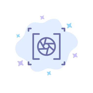 Kamera, Diyafram, Lens, Soyut Bulut Fotoğraf Mavi Simge 