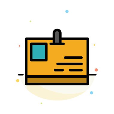 Kart, Kimlik Kartı, Kimlik, Pass Soyut Düz Renk Simgesi Şablonu