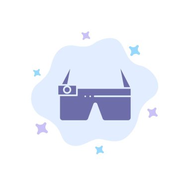 Aygıt, Gözlük, Google Glass, Soyut Bulut akıllı mavi simge