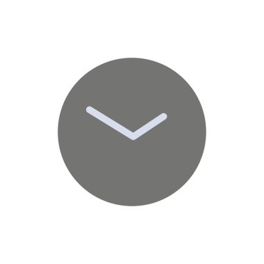 Temel, Saat, Saat, Saat Düz Renk Simgesi. Vektör simgesi afiş T