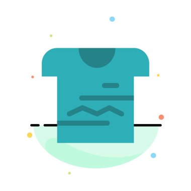 Gömlek, Tshirt, Bez, Üniforma Soyut Düz Renk Simge Şablonu