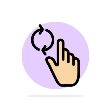 Parmak, El, Yenile, Jest Soyut Daire Arka Plan Düz c