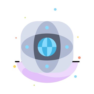 Yapay, Bağlantı, Dünya, Küresel, Küre Soyut Düz Renk