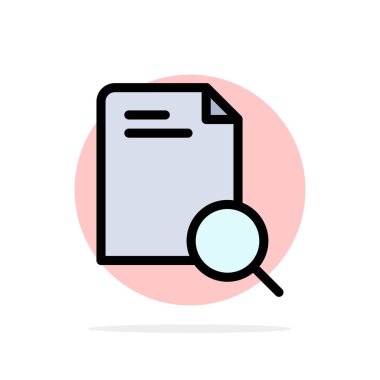 Arama, Araştırma, Dosya, Belge Soyut Daire Arka Plan Düz