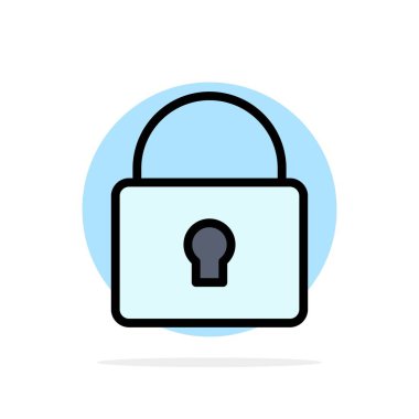 Kilit, Güvenlik, Kilitli, Giriş Soyut Daire Arka Plan Düz co