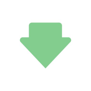 Ok, Aşağı, Düz Renk Simgesi indir. Vektör simgesi afiş Templ