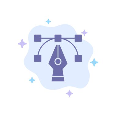 Soyut bulut arka planda tasarım, grafik, araç mavi simgesi