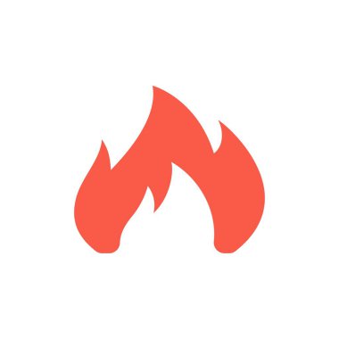 Yangın, Isıtma, Şömine, Kıvılcım Düz Renk Simgesi. Vektör simgesi ba