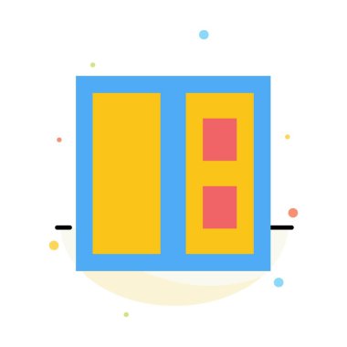 Bina, ev, kapı soyut düz renk simge şablonu