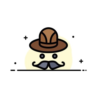 Kap, Şapka, Kanada İş Düz Hat Dolu Simge Vektör Banner T