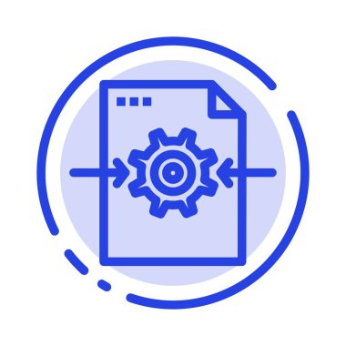 Dosya, Dişli, Ayar, Ok Mavi Noktalı Çizgi Simgesi