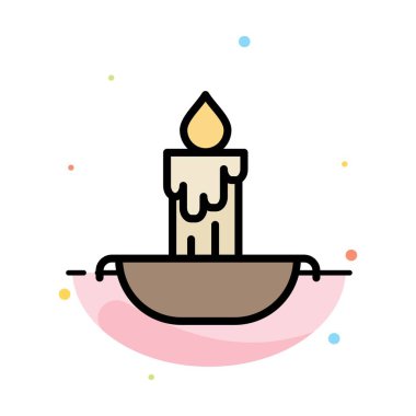 Mum, Yangın, Paskalya, Tatil Soyut Düz Renk Simgesi Şablon