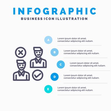 Grup, Kullanıcı, İş, iyi, 5 adım presentati ile Satır simgesi iptal