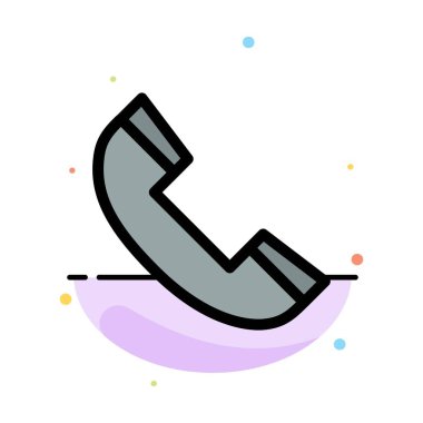 Arama, İletişim, Telefon, Telefon Soyut Düz Renk Simge Templat