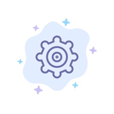 Ayar, Soyut Bulut Arka Planda Dişli Mavi Simgesi