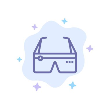 Bilgisayar, Bilgisayar, Dijital, Gözlük, Abstr Google Blue Icon