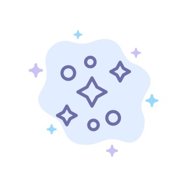 Soyut Bulut Arka Planda Galaksi, Uzay, Yıldızlar Mavi Simgesi