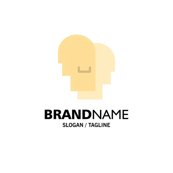 Hat, Human, Empathy, Feelings Business Logo Template. Flat Color — Stock Vector