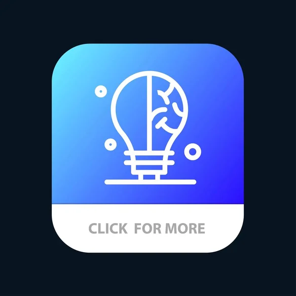 Ampoule, Idée, Bouton d'application mobile Science. Android et IOS Line Vers — Image vectorielle