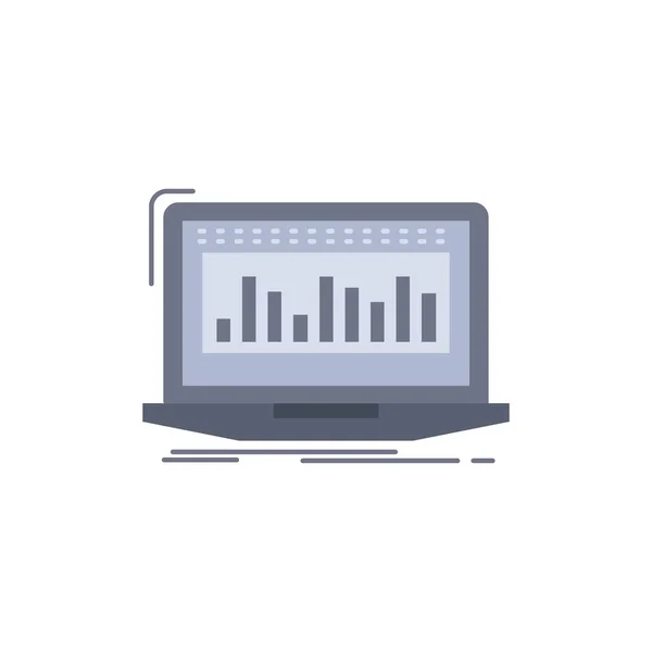 Gegevens, financieel, index, Monitoring, voorraad plat kleur pictogram vector — Stockvector