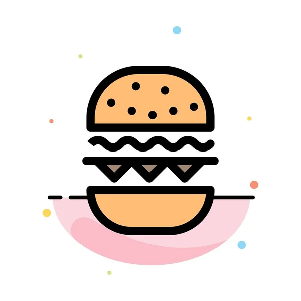 Burger, Alimentos, Comer, Canadá Modelo de ícone de cor plana abstrato — Vetor de Stock