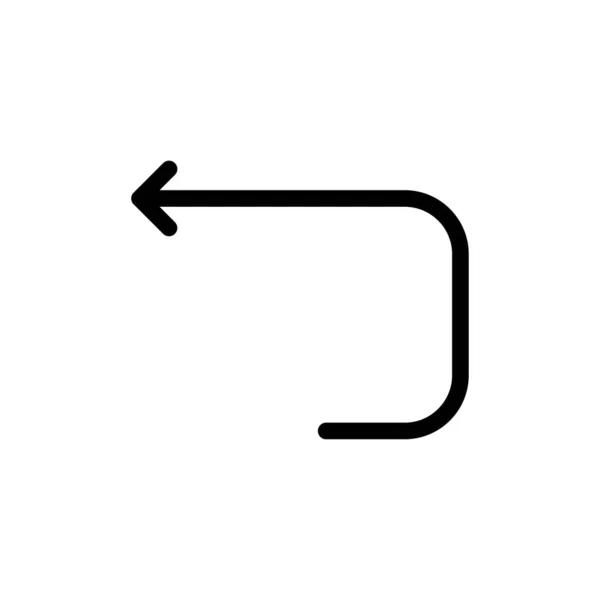 Arrow, Loop, Loop Arrow, Back  Flat Color Icon. Vector icon bann — Stock Vector