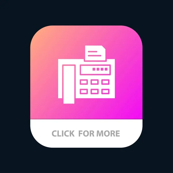 Fax, Téléphone, Machine à écrire, Fax Mobile App Button. Android a — Image vectorielle