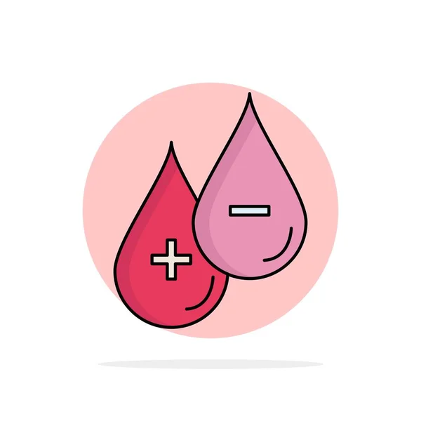 Sangre, gota, líquido, más, menos el vector plano del icono del color — Archivo Imágenes Vectoriales