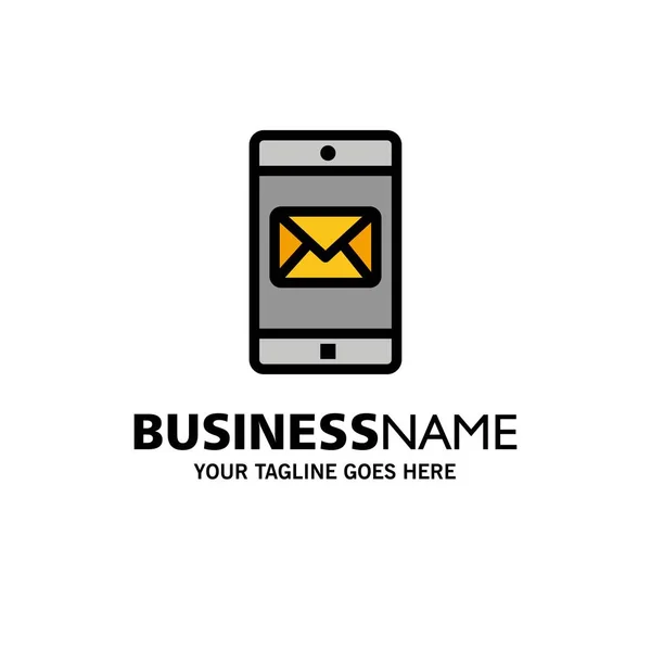 Alkalmazás, mobil, mobil alkalmazás, mail Business Logo Temp — Stock Vector