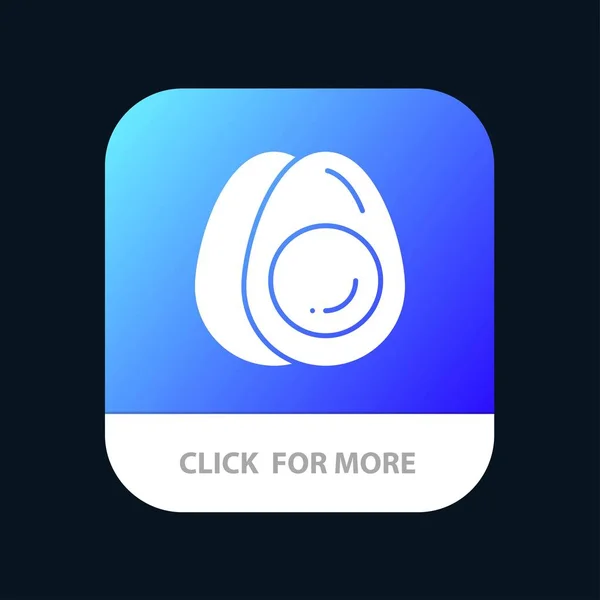 Egg, Eggs, Holiday, Easter Mobile App Button. Android and IOS Gl