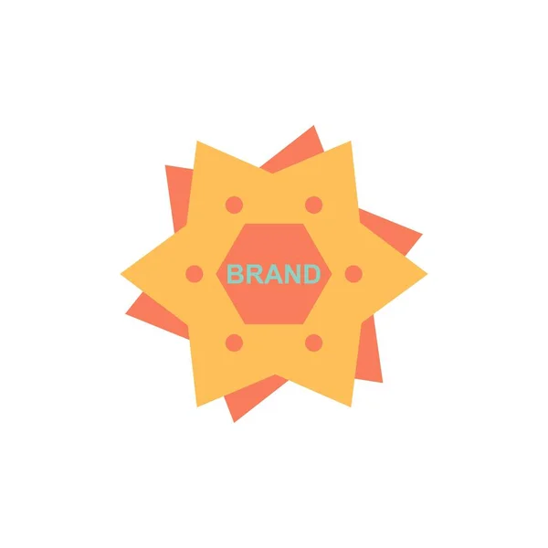 Estrella, Branding, Marca, Logotipo, Forma Icono de Color Plano. Icono del vector — Archivo Imágenes Vectoriales