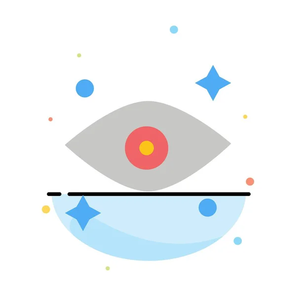 Ojo, Ojos, Ver Plantilla de icono de color plano abstracto — Vector de stock