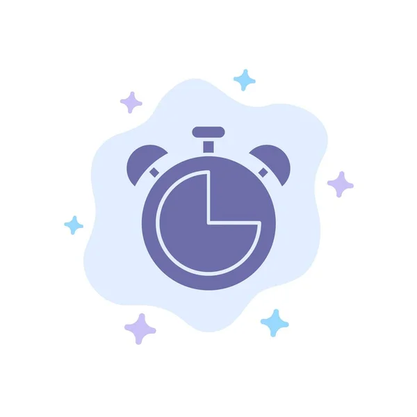 Alarm, Clock, Education, Timer Blue Icon on Abstract Cloud Backg — Stock Vector