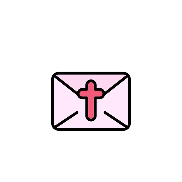 Масаж, пошта, свято, Великдень логотип бізнес-шаблону. Плоский коло — стоковий вектор