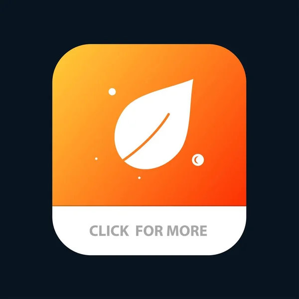 Ekologi, löv, natur, Spring mobilapp-knappen. Android och iOS — Stock vektor