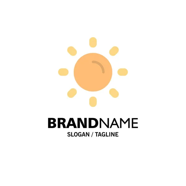 Brightness, Light, Sun, Shine Business Logo Template. Flat Color — Stock Vector