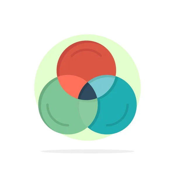 Rgb, colore, web astratto cerchio sfondo piatto colore icona — Vettoriale Stock